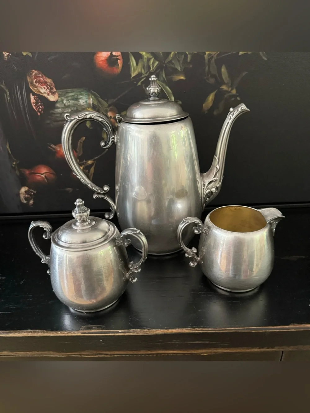 WM Rogers Silver Plate Silverplated 3ps Tea  / Coffee Set